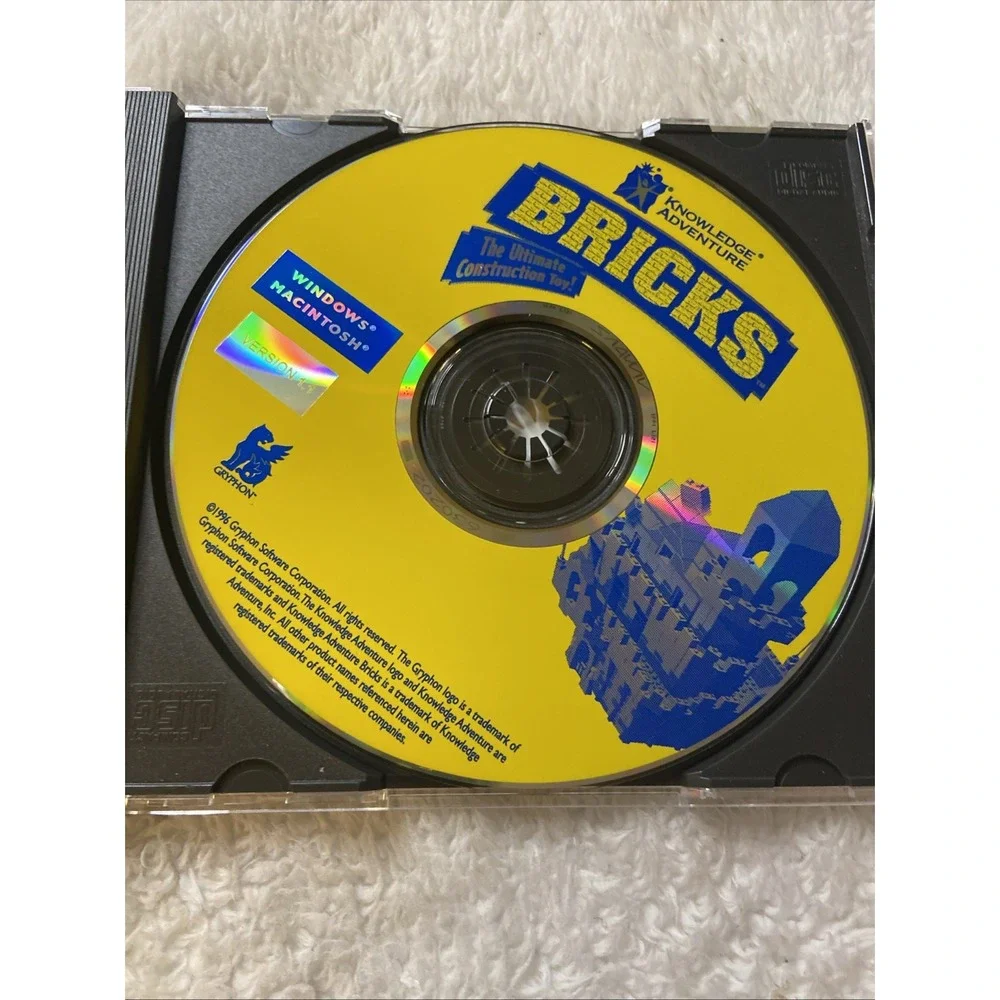Bricks by Knowledge Adventure Vintage Windows Mac PC CD ROM Ages 6-12 Build